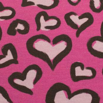 Preview: French Terry Hearts Pink by Swafing von Christiane Zielinski